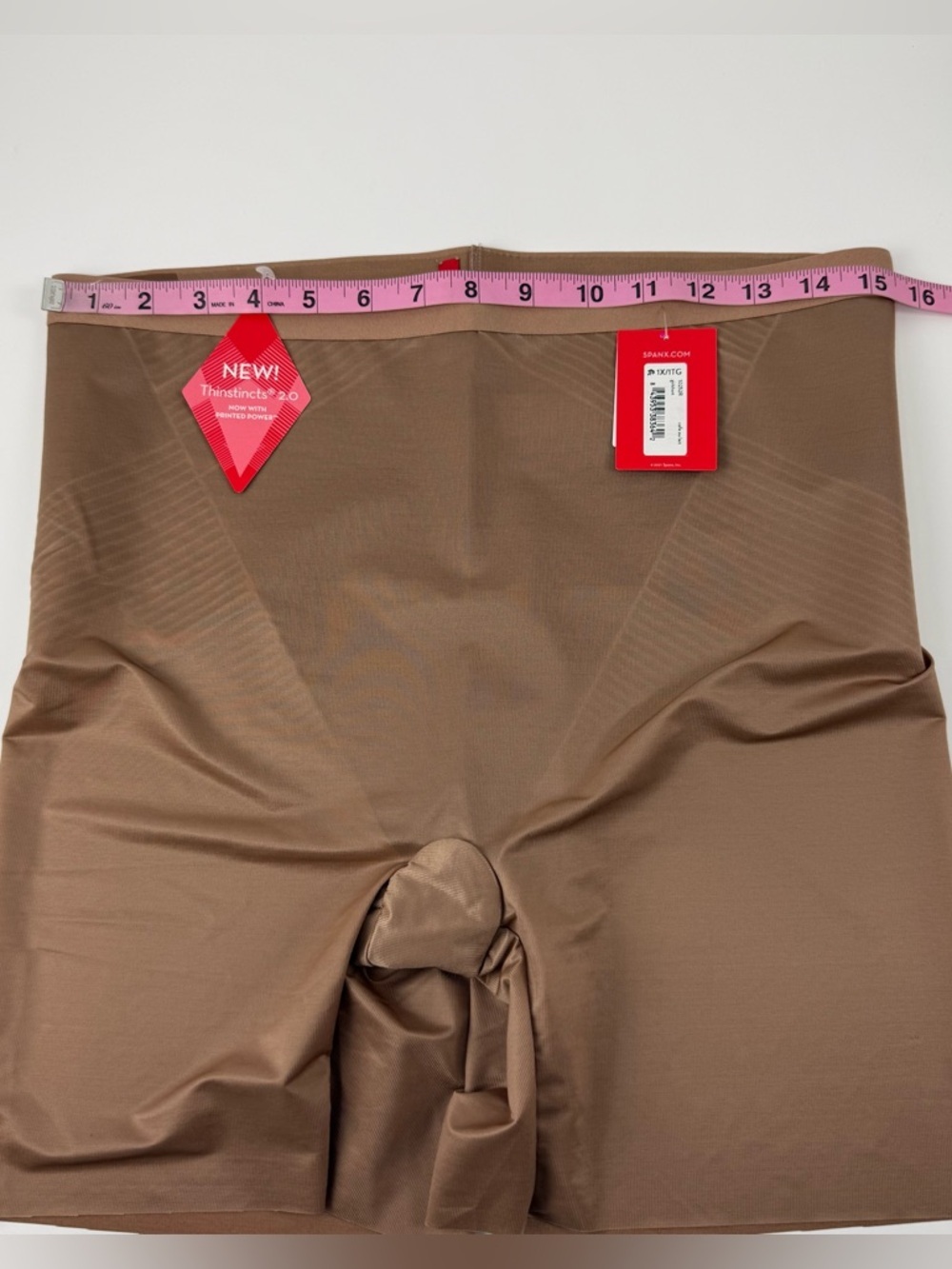 Spanx SPANXshape Invisible Girlshort Thinstincts 2.0 Cafe Au Lait 1X 10252R NWT - Picture 11 of 12